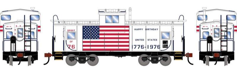 Athearn HO 2437 - Wide-Vision Caboose "Missouri, Kansas and Texas" #76 (Bicentennial)