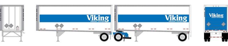 Athearn HO 2460 - 28' Wedge Trailers w/Dolly "Viking"