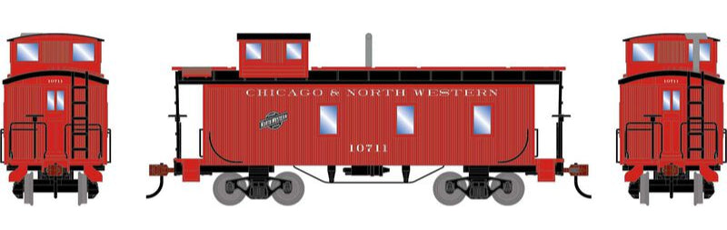 Athearn HO 2594 - 3-Window Wood Caboose "Chicago & North Western" #10711