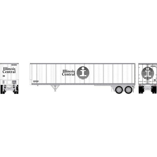 Athearn HO 2609 - 45' Fruehauf Z-Van Trailer Smooth Side "Illinois Central" #631051