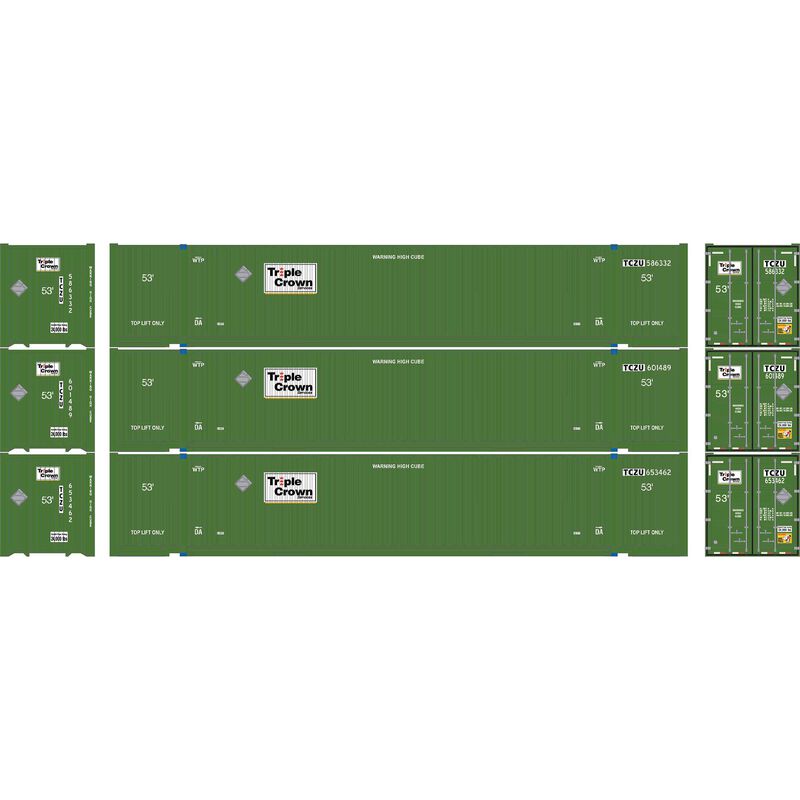 Athearn HO 2660 - 53' Jindo Containers "TCZU" #586332/601489/653462 (3-Pack)