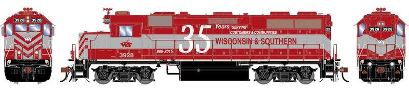 Athearn HO ATHNG-1990 - Genesis - GP39-2 PH I Locomotive w/DCC & Sound "WAMX" #3928 (Wisconsin Southern 35th Anniversary)