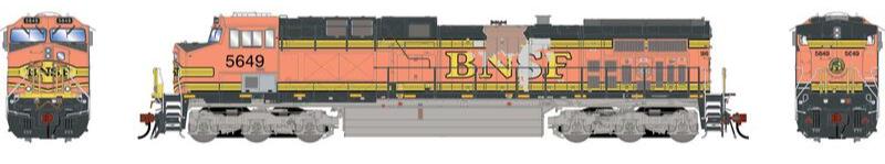 Athearn HO 2058 - Genesis - AC4400CW Diesel Locomotive "Burlington Northern Santa Fe" #5649 (Primed for Grime)