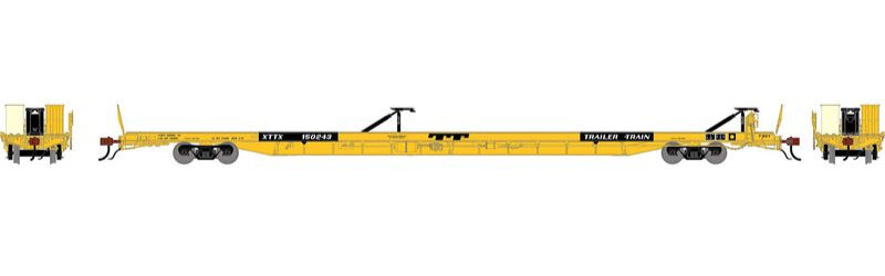 Athearn HO 2233 -Genesis - F89-F Flat Car "XTTX" #150243 (Yellow)