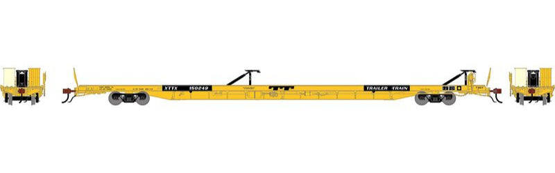 Athearn HO 2235 -Genesis - F89-F Flat Car "XTTX" #150249 (Yellow)