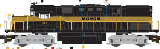 Atlas HO 10 004 7CIL2 - Master HO C420 - Monon #504 - Gold Model with ESU Sound - Custom Run for MrMuffin'sTrains