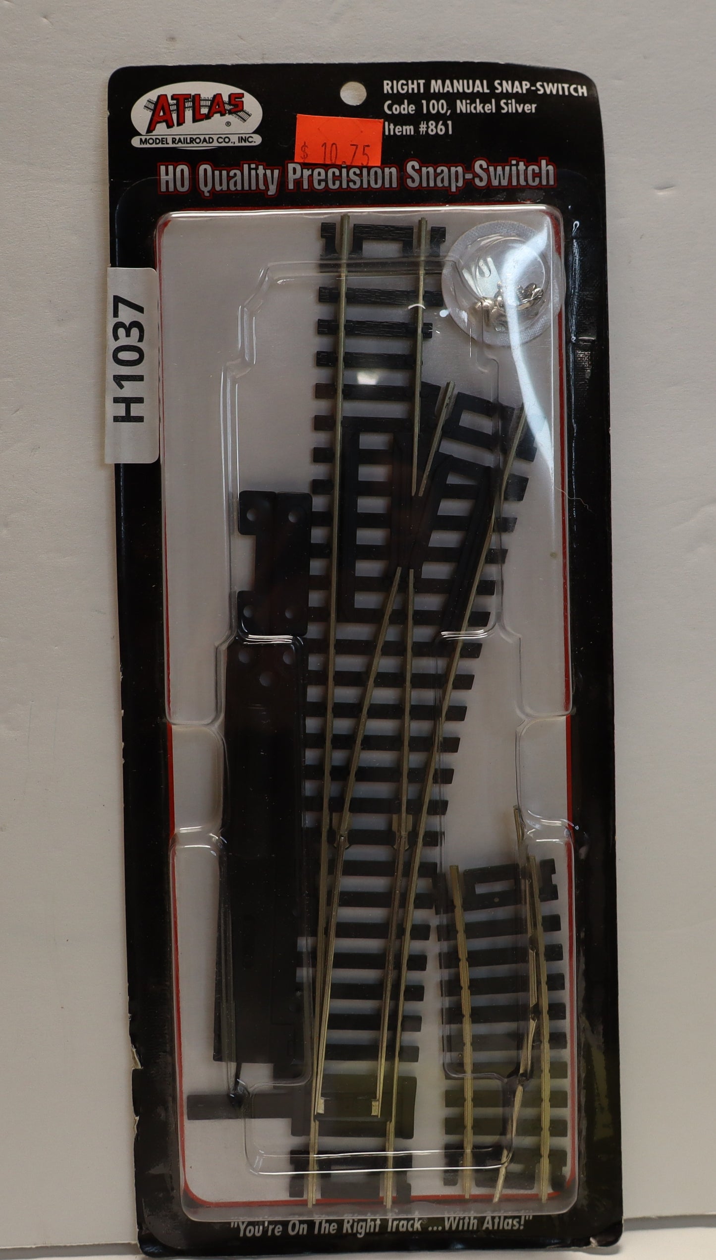 Atlas HO 861 - HO Quality Precision Snap (Right Manual Snap-Switch)-Switch-Open Box-H1037