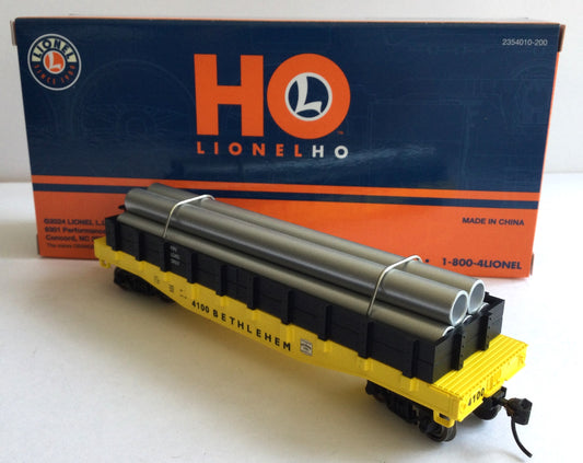 Lionel HO 2454100 - Gondola Car "Bethlehem Steel" w/ Pipe Load