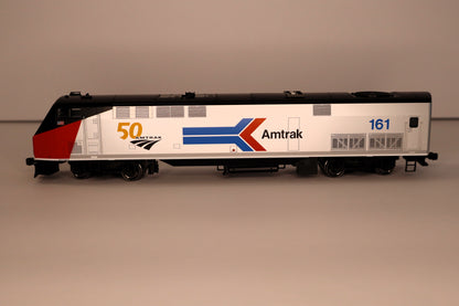 Kato HO 376114 - GE P42 Genesis Diesel Locomotive "Amtrak" #161 (50th Anniversary Scheme,Phase I, silver, red, black, blue) Standard DC