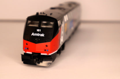 Kato HO 376114 - GE P42 Genesis Diesel Locomotive "Amtrak" #161 (50th Anniversary Scheme,Phase I, silver, red, black, blue) Standard DC