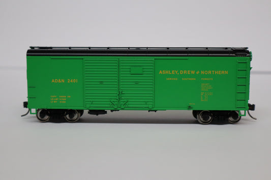 Bowser HO 43304 - X31 Round Roof Box Car "Ashley, Drew, & Northern" #2401 (4-Dr, Flush Roof)