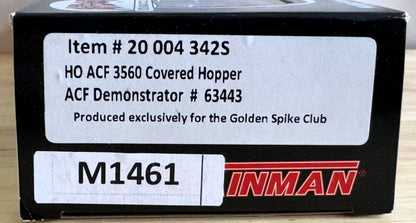 Atlas 20004342S HO Scale ACF 3560 Covered Hopper "ACF" Demonstrator #63443-Open Box-M1461