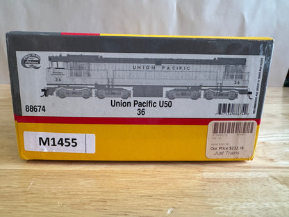 Athearn 88674 HO Scale "Union Pacific" U50 Diesel Locomotive #36-Open Box-M1455