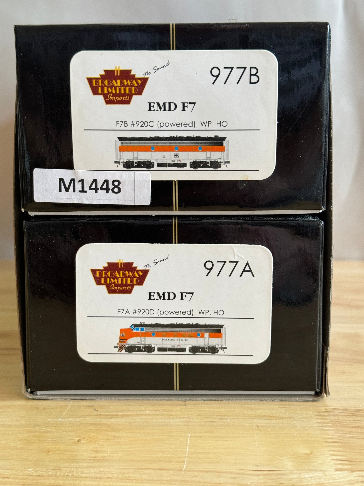 Broadway Limited Imports HO Scale "Western Pacific" EMD F7 A/B Set #920C #920D-Open Box-M1448