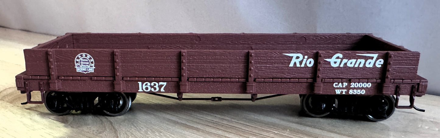 Bachmann 27218 On30 "Denver & Rio Western" Wood Gondola-Open Box-M1449