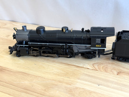 Bachmann 54407 - Light Mikado 2-8-2 Steam Locomotive "Nickel Plate Road" #587 w/ Long Tender