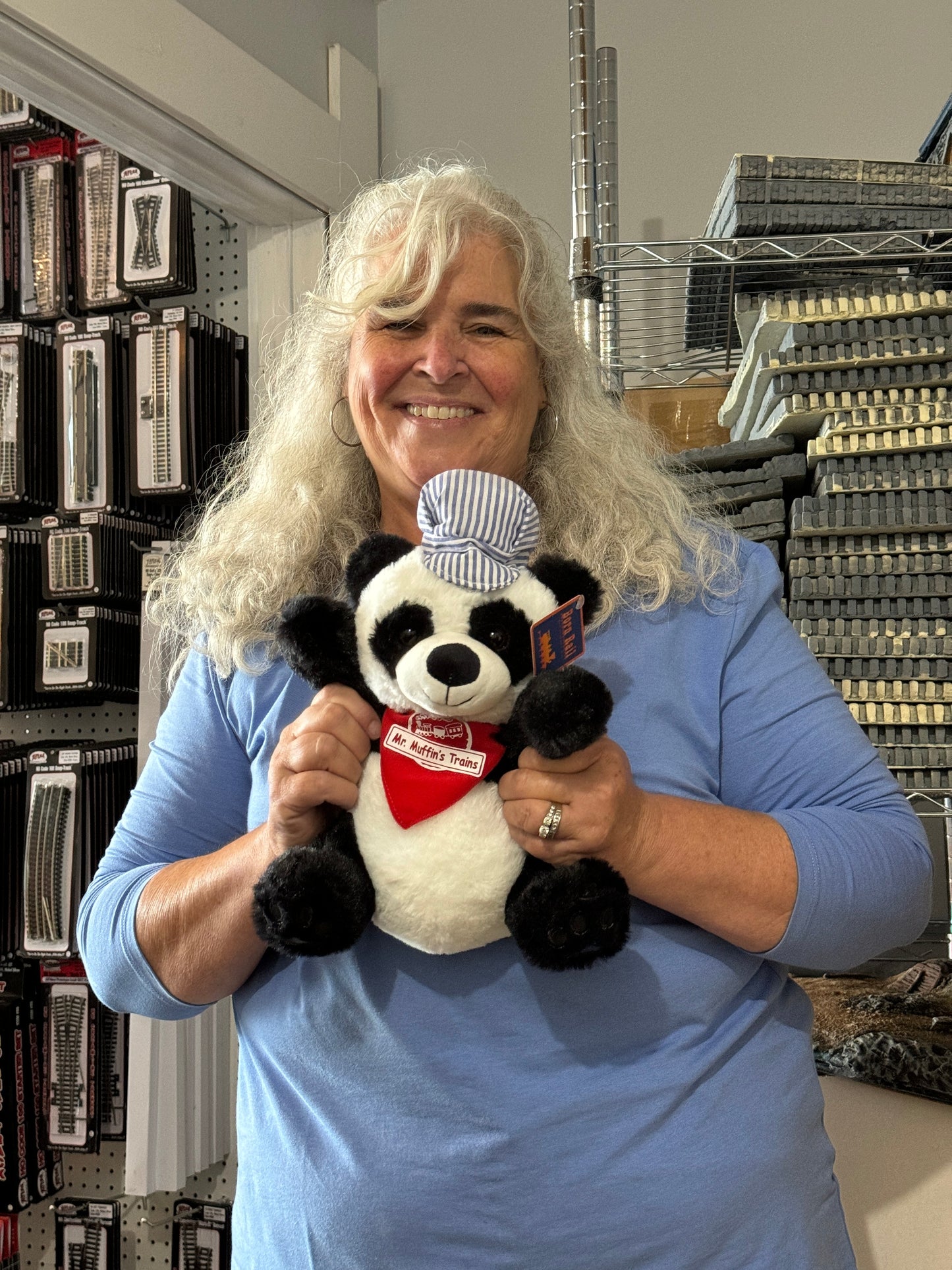 Stuffed Animal - Large Engineer Panda Bear