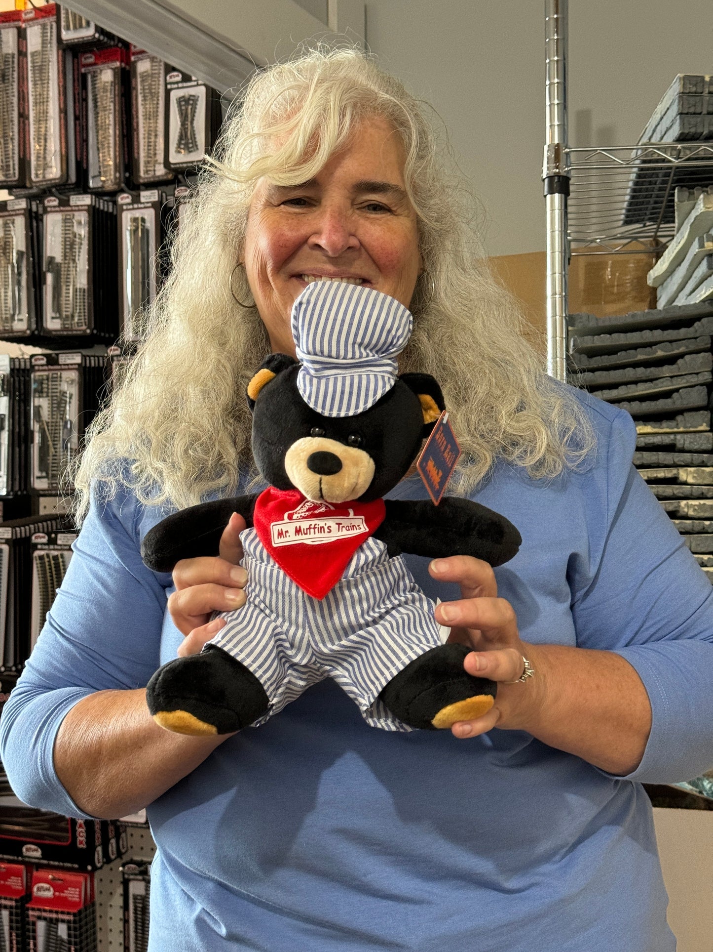 Stuffed Animal - Large Engineer Black Bear