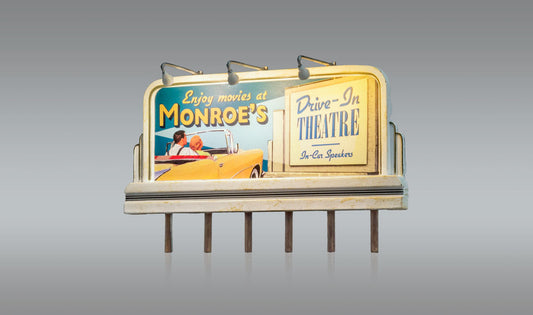 Woodland Scenics HO JP5794 - Just Plug - Billboard Monroe's Drive-In