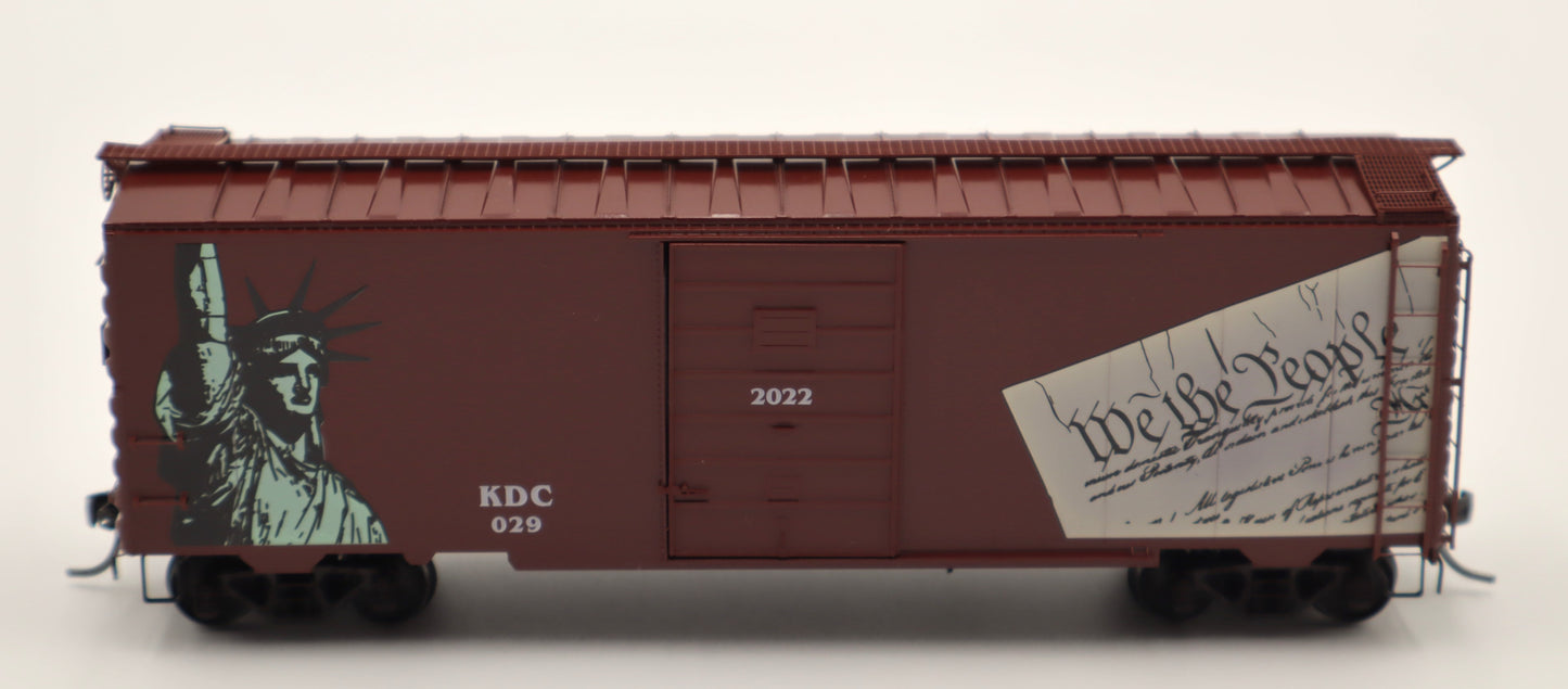 Kadee HO 6929 - 40' PS-1 Box Car "KDC" 2022 Patriotic Car #029