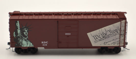 Kadee HO 6929 - 40' PS-1 Box Car "KDC" 2022 Patriotic Car #029