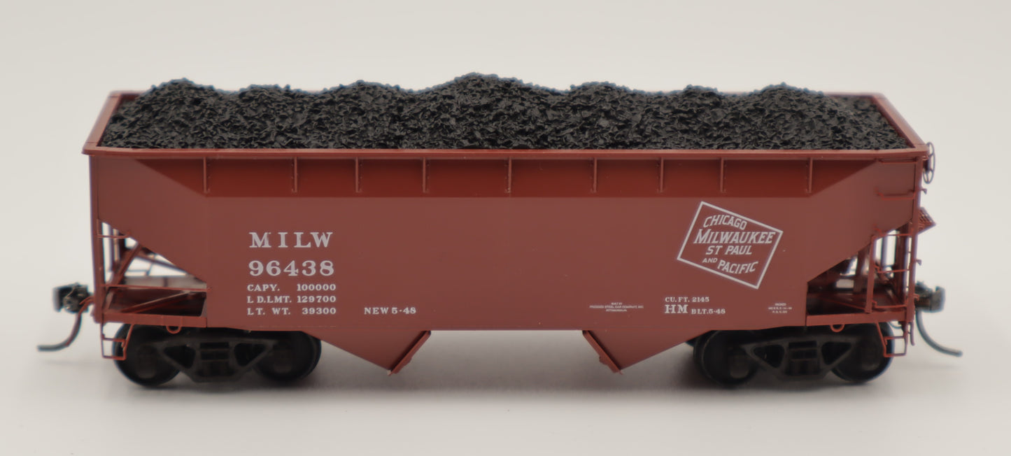 Kadee HO 7527 - 50 Ton 2-Bay Open Hopper "Chicago, Milwaukee, St. Paul, & Pacific" #96438 (AAR Standard)