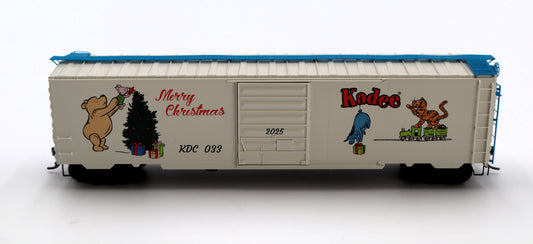 Kadee HO 6934 - 50' PS-1 2025 Christmas Box Car "Winnie-the-Pooh and Friends" #033 (Blue)