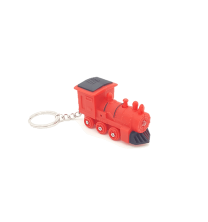 Keychain - Steam Engine (Red) 