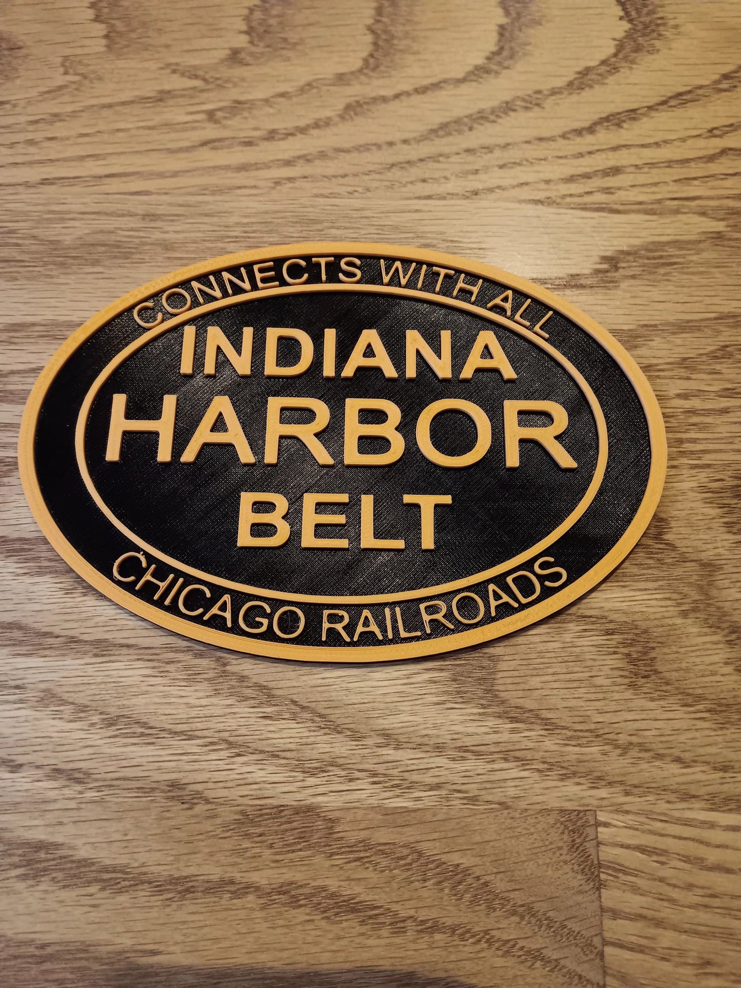 Trackside 3D 18 - 3D Printed Railroad Signs "Indiana Harbor Belt" (Connects with all Chicago Railroads)