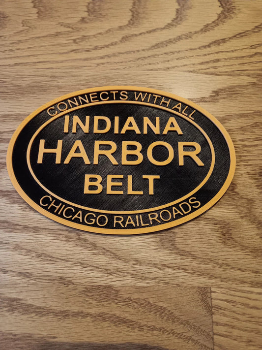 Trackside 3D 18 - 3D Printed Railroad Signs "Indiana Harbor Belt" (Connects with all Chicago Railroads)