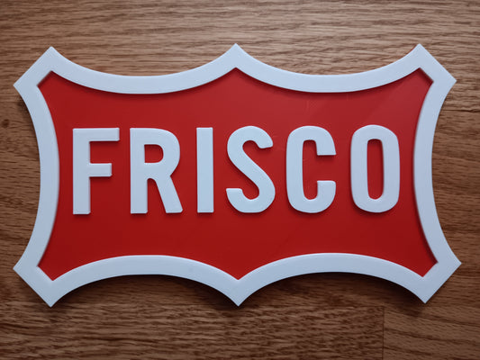 Trackside 3D 23 - 3D Printed Railroad Signs "Frisco"