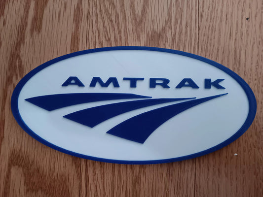 Trackside 3D 25 - 3D Printed Railroad Signs "Amtrak"