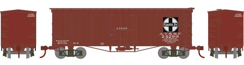 Athearn HO 2343 - Roundhouse - 36' Old Time Box Car "Atchison, Topeka, & Santa Fe" #24299