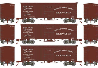 Athearn HO 2348 - Roundhouse - 36' Old Time Box Car "New York Central" #53450/53455/53459 (3 Car Set)