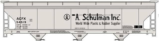 Accurail HO 81763 - Kit - ACF 47' 3-Bay Center-Flow Covered Hopper "Schulman" #54521 (gray, black)