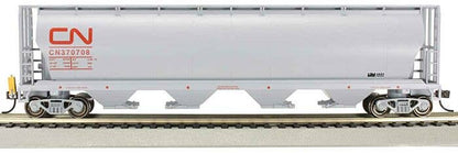 Bachmann HO 73805 - Cylindrical 4-Bay Grain Hopper Car w/Flashing End-Of-Train Device "Canadian National" #370708 (Demo Scheme)