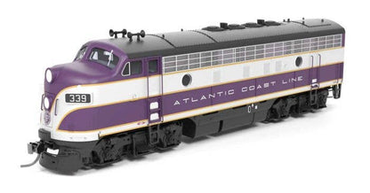 Broadway Limited Imports HO 9650 - EMD F3A/B Diesel Locomotive Set "Atlantic Coast Line" #339, 339B (Purple, Silver, Yellow) w/DCC/Paragon4Sound