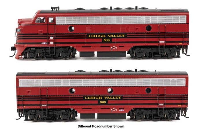 Walthers HO 910-11406 - Mainline - EMD F7 Diesel Locomotive "Lehigh Valley" #566/567 (Standard DC)