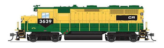 Broadway Limited Imports HO 8930 - EMD GP35 Low Nose Diesel Locomotive "Conrail" #3639 (Patched Reading yellow, green, black) w/DCC/Paragon4Sound