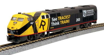 Kato HO 376119 - GE P42 Genesis Diesel Locomotive "Amtrak" #203 (50th Anniversary, Operation Lifesaver) Standard DC