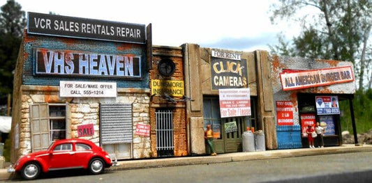Downtown Deco HO 1058 - Gone Bust Block Building (Kit)