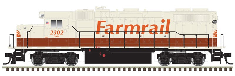 Atlas HO 10004559 - Trainman® GP38-2 Locomotive - 'FarmRail' - Silver Model - Sound Ready - #2302