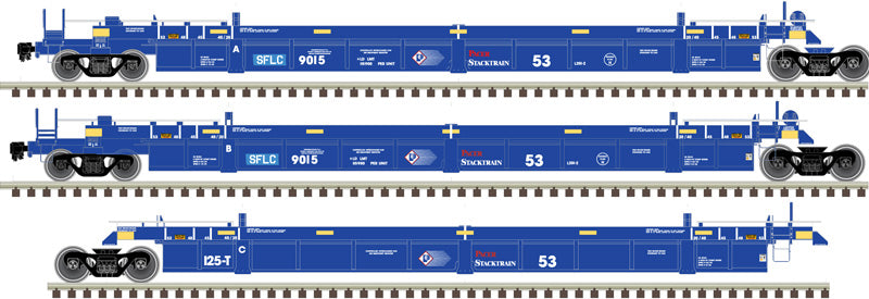 Atlas HO 20006616 - 53' Articulated Well Car "BNSF" #9022 (SFLC)