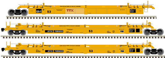 Atlas HO 20006628 - 53' Articulated Well Car "TTX" #728655 (Forward Thinking Small)