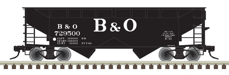 Atlas HO 20 007 436 - Trainman - 2-Bay Offset Hopper Car "Baltimore & Ohio" #729500