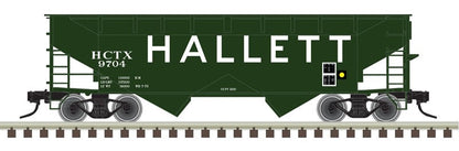 Atlas HO 20007442 - Trainman - 2-Bay Offset Hopper Car "Hallett" #9704