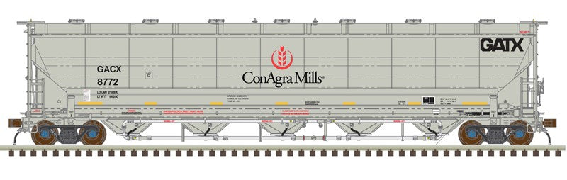 Atlas HO 20007491 - Master Trinity 5660 PD Covered Hopper - 'GACX (ConAgra Mills)' - #8774