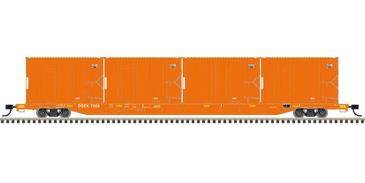 Atlas HO 20007737 - Trainman - 85' Trash Flat Car w/MSW Containters "East Carbon" #7209