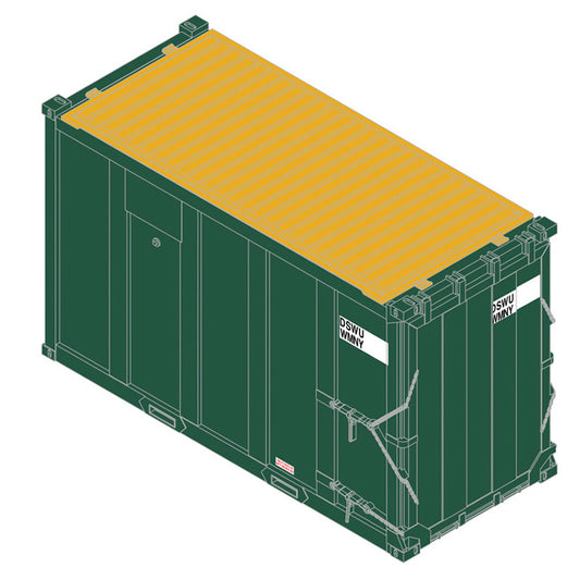 Atlas HO 20007747  - Trainman - 20' High-Cube MSW Containers "USWX" (4-Pack) Set 2