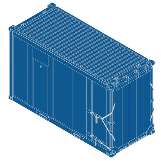 Atlas HO 20007759  - Trainman - 20' High-Cube MSW Containers "IWS" (4-Pack) Set 2